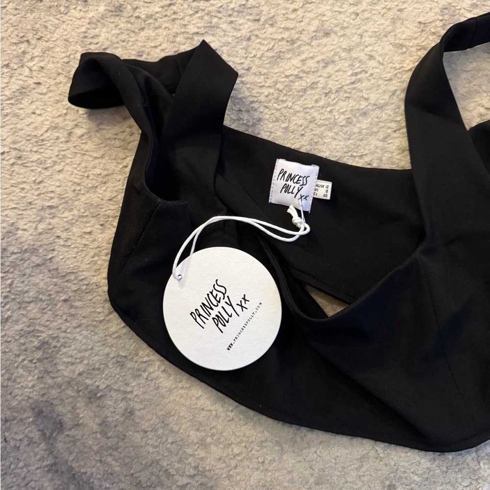Princess Polly Black Crop Top